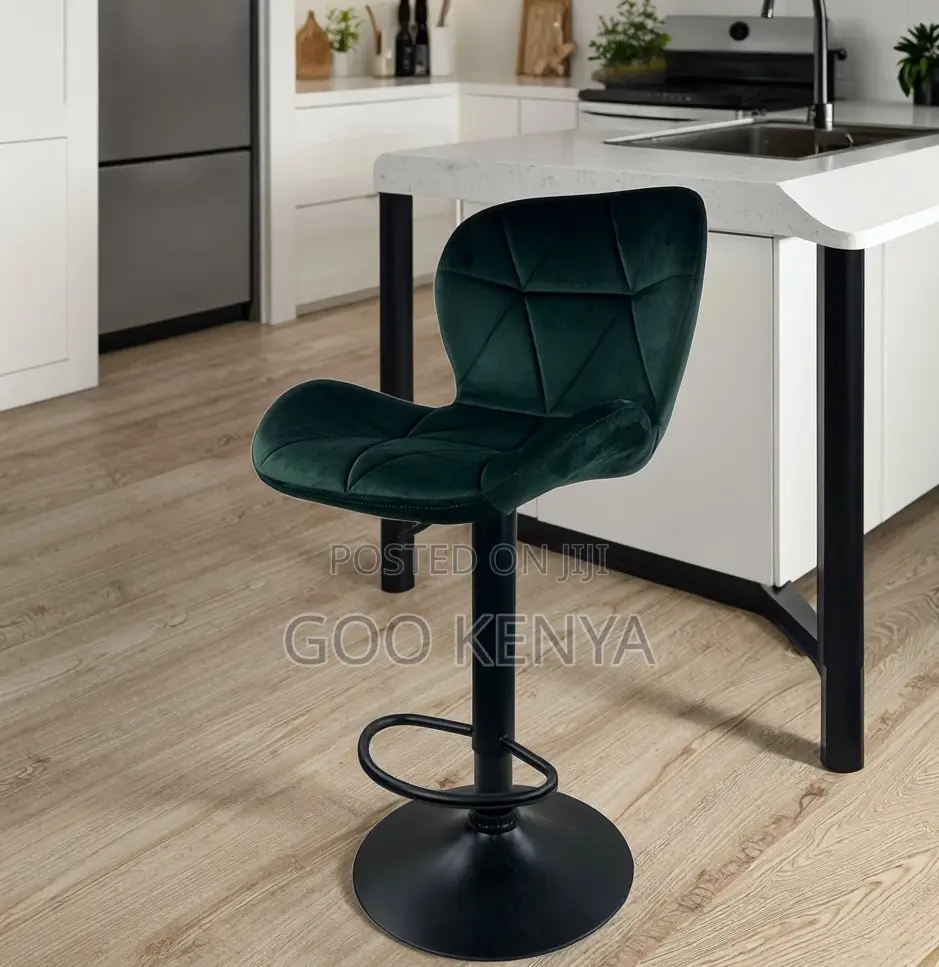 Home Stool; Sleek High Modern Kitchen Counter Leather Bar Stool