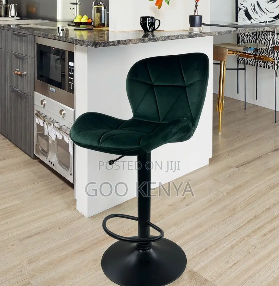 Home Stool; Sleek High Modern Kitchen Counter Leather Bar Stool