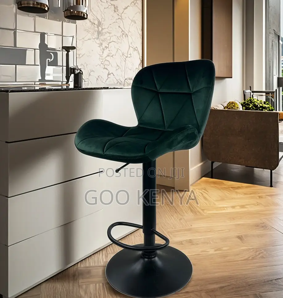 Home Stool; Sleek High Modern Kitchen Counter Leather Bar Stool