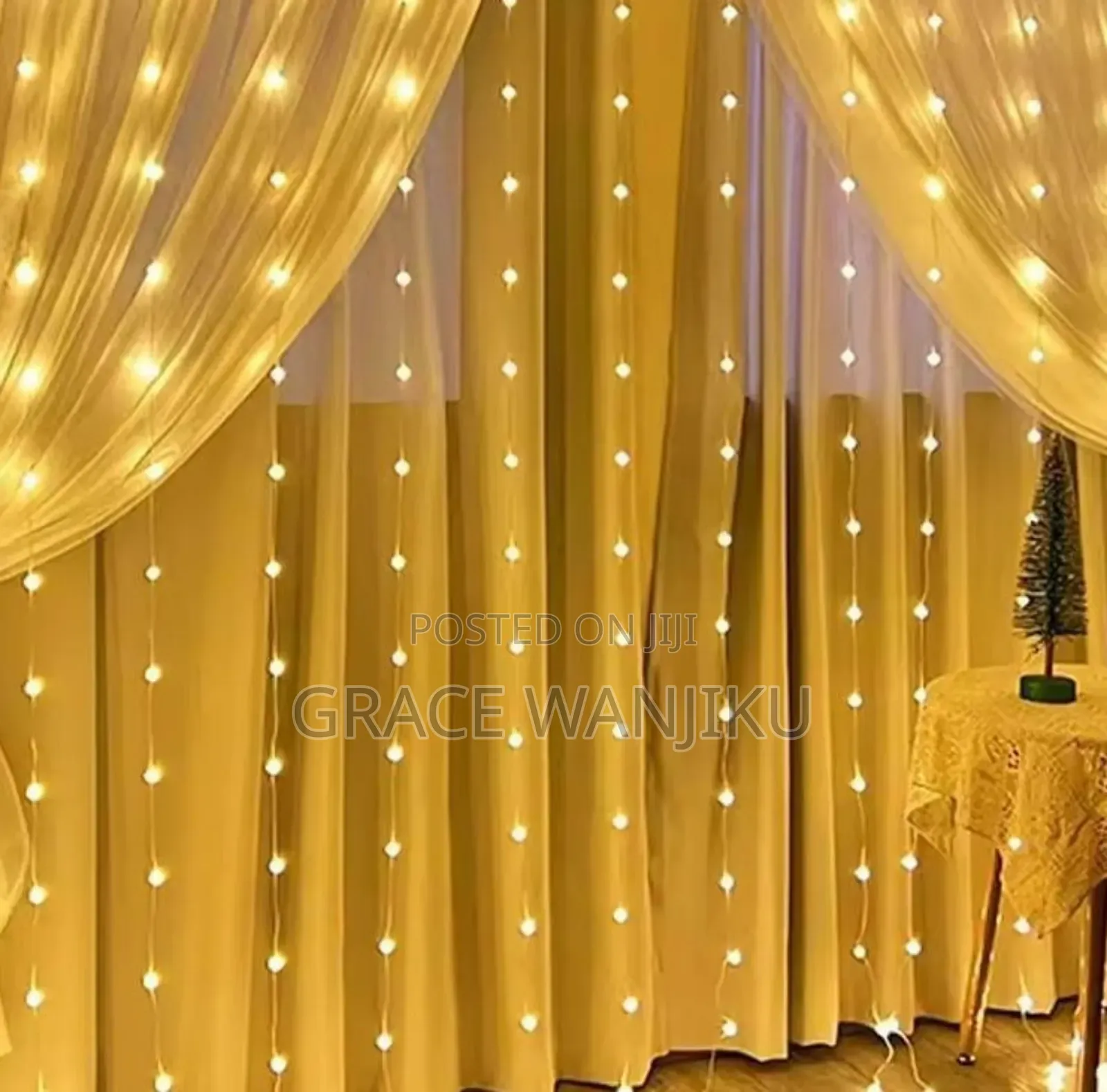 *Led Curtain Fairy Christmas Lights With Remote