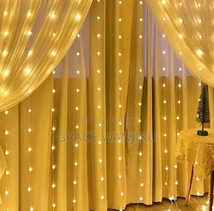 *Led Curtain Fairy Christmas Lights With Remote