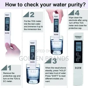 Premium 3-in-1 TDS Ec LCD Water Meter for Fast,Accurate Purity Testing