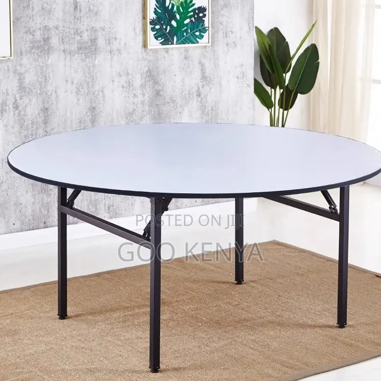 Home Table; Multi-Purpose Round Folding Table Stackable Chairs