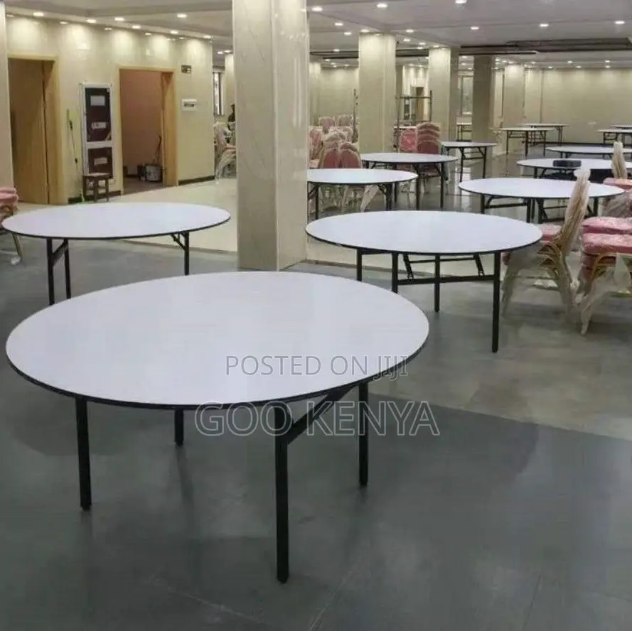 Home Table; Multi-Purpose Round Folding Table Stackable Chairs