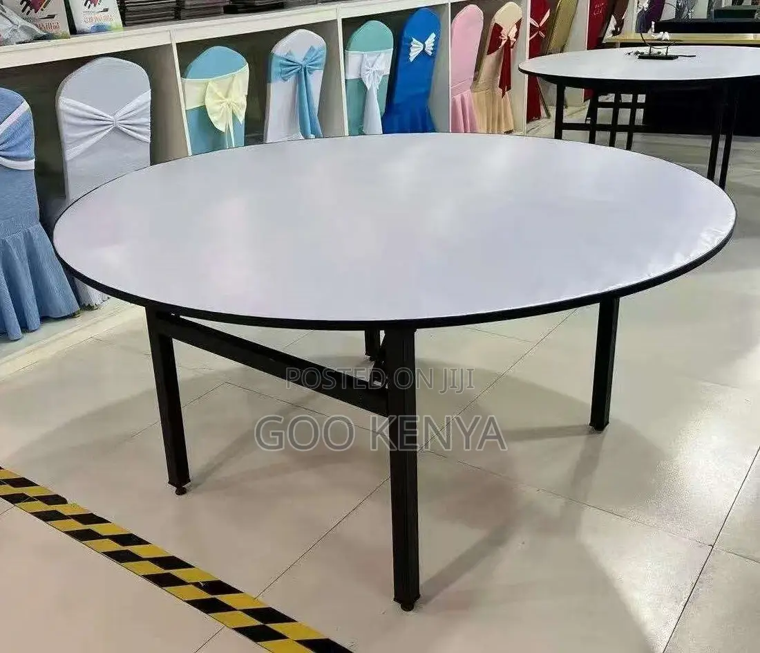 Home Table; Multi-Purpose Round Folding Table Stackable Chairs
