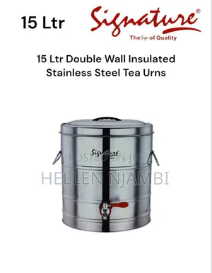 15 LTR Double Wall Insulated Stainless Steel Tea Urn