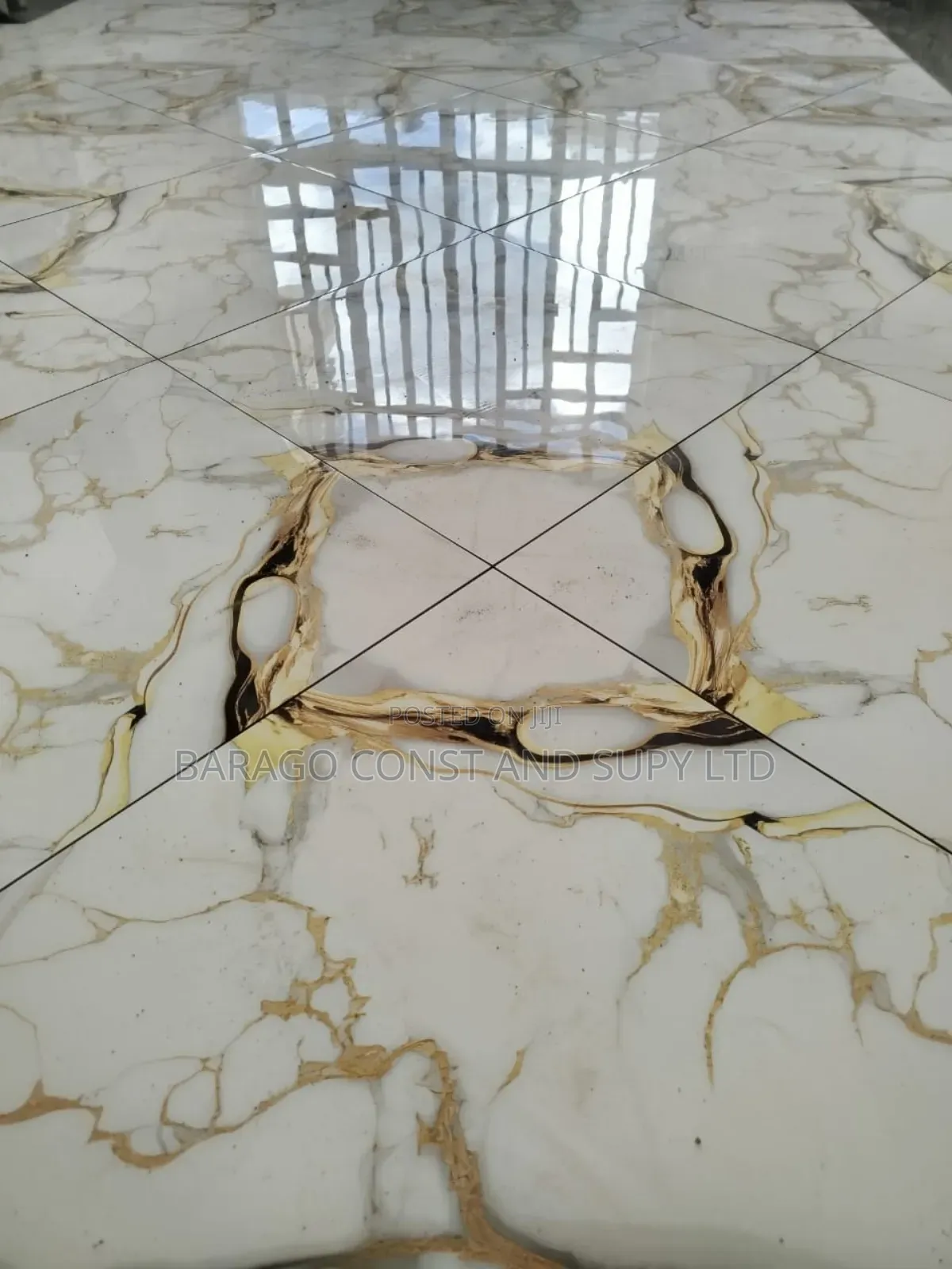 Floor Tiles 60 X 60 Cm/ Golden Strip Tiles