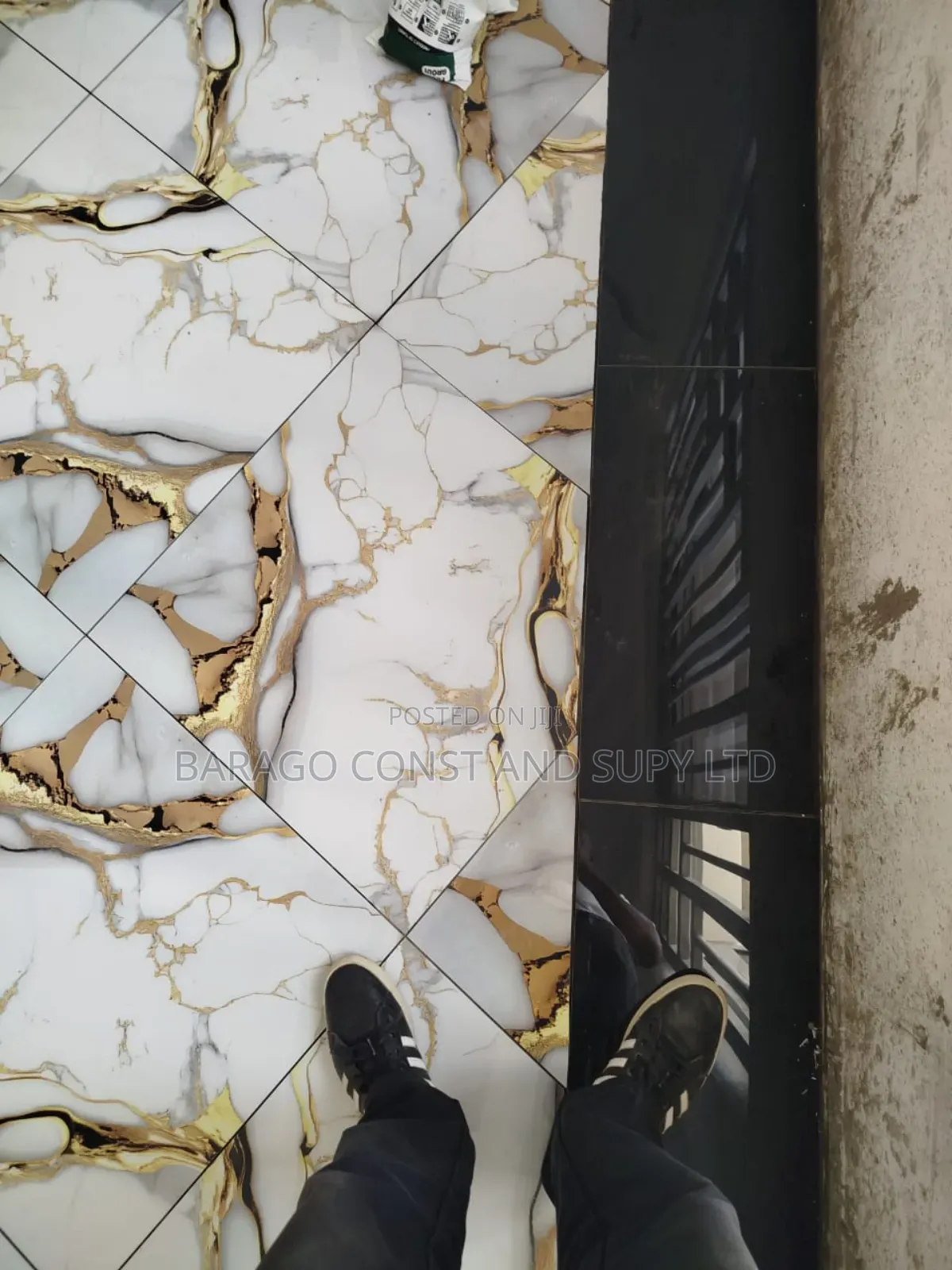 Floor Tiles 60 X 60 Cm/ Golden Strip Tiles