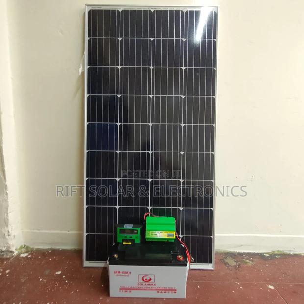 250w Solar Panel + 150ah Gel Battery + 20a Controller + 300w Inverter - main view