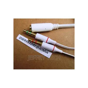3.5 Headset Adapter Splinter 2male to 1 Female Cable