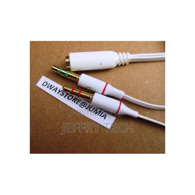 3.5 Headset Adapter Splinter 2male to 1 Female Cable - thumbnail 2