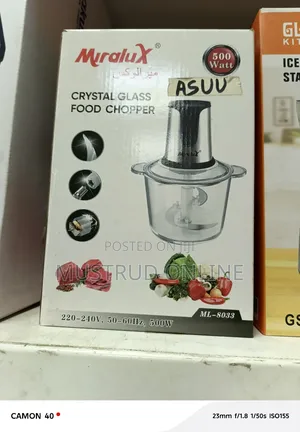 500watts Crystal Glass Food Chopper