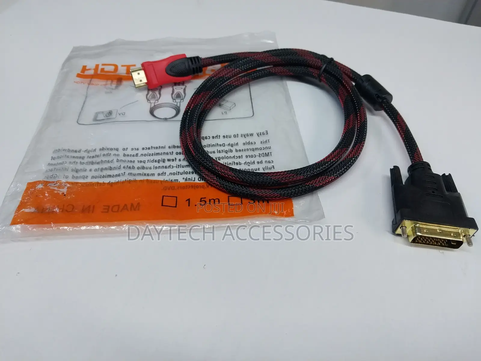 Hdmi Male to Dvi D Male 24+1 Cable 1.5m