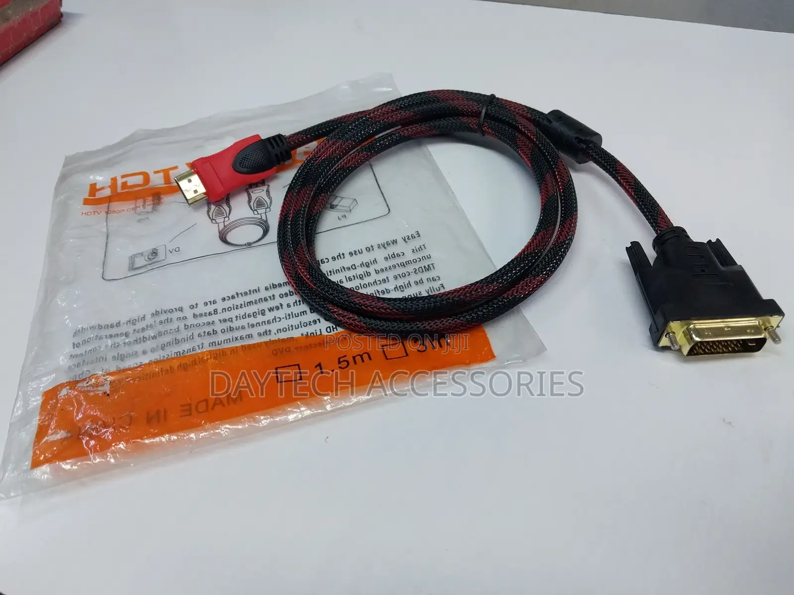 Hdmi Male to Dvi D Male 24+1 Cable 1.5m