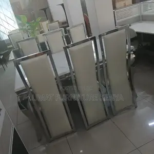 Silver White Dining Seat