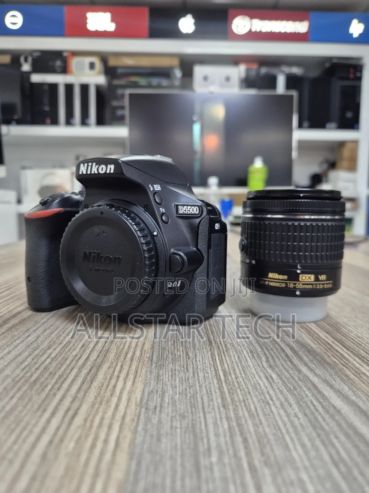 Nikon D5500 DSLR Camera With Af-P 18-55mm Lens (Black) Clean Unit*