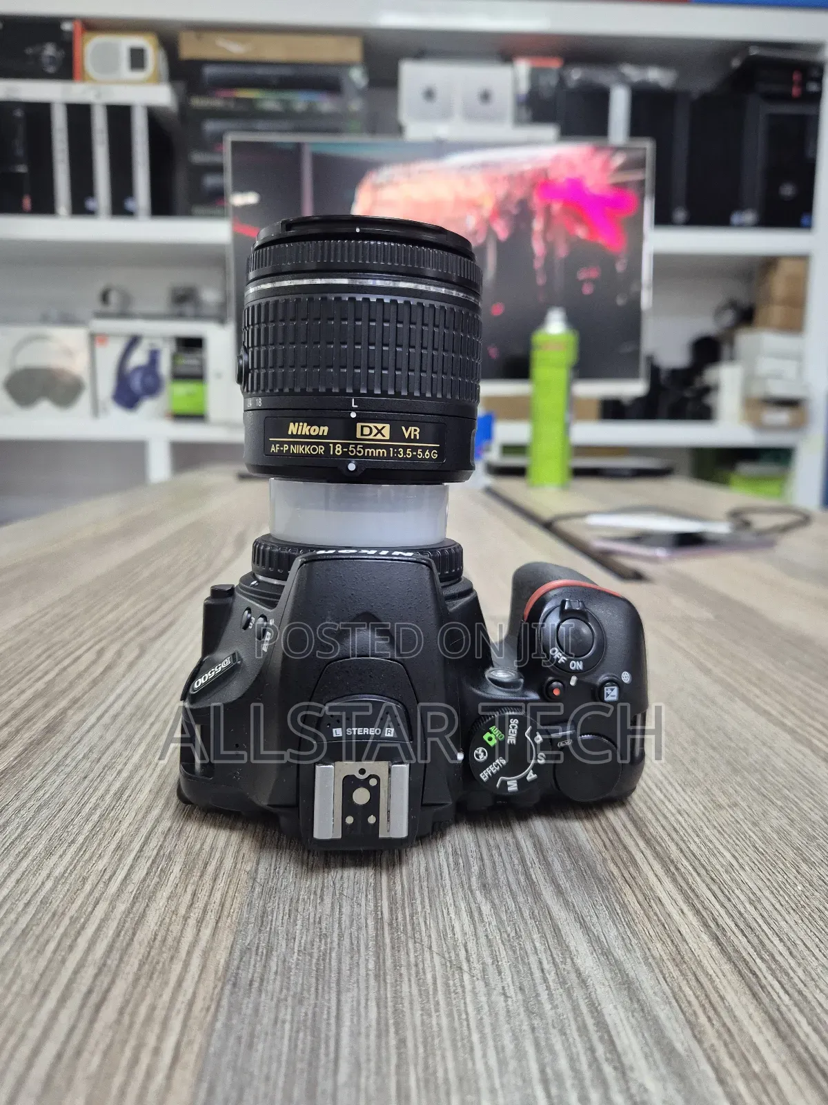 Nikon D5500 DSLR Camera With Af-P 18-55mm Lens (Black) Clean Unit*