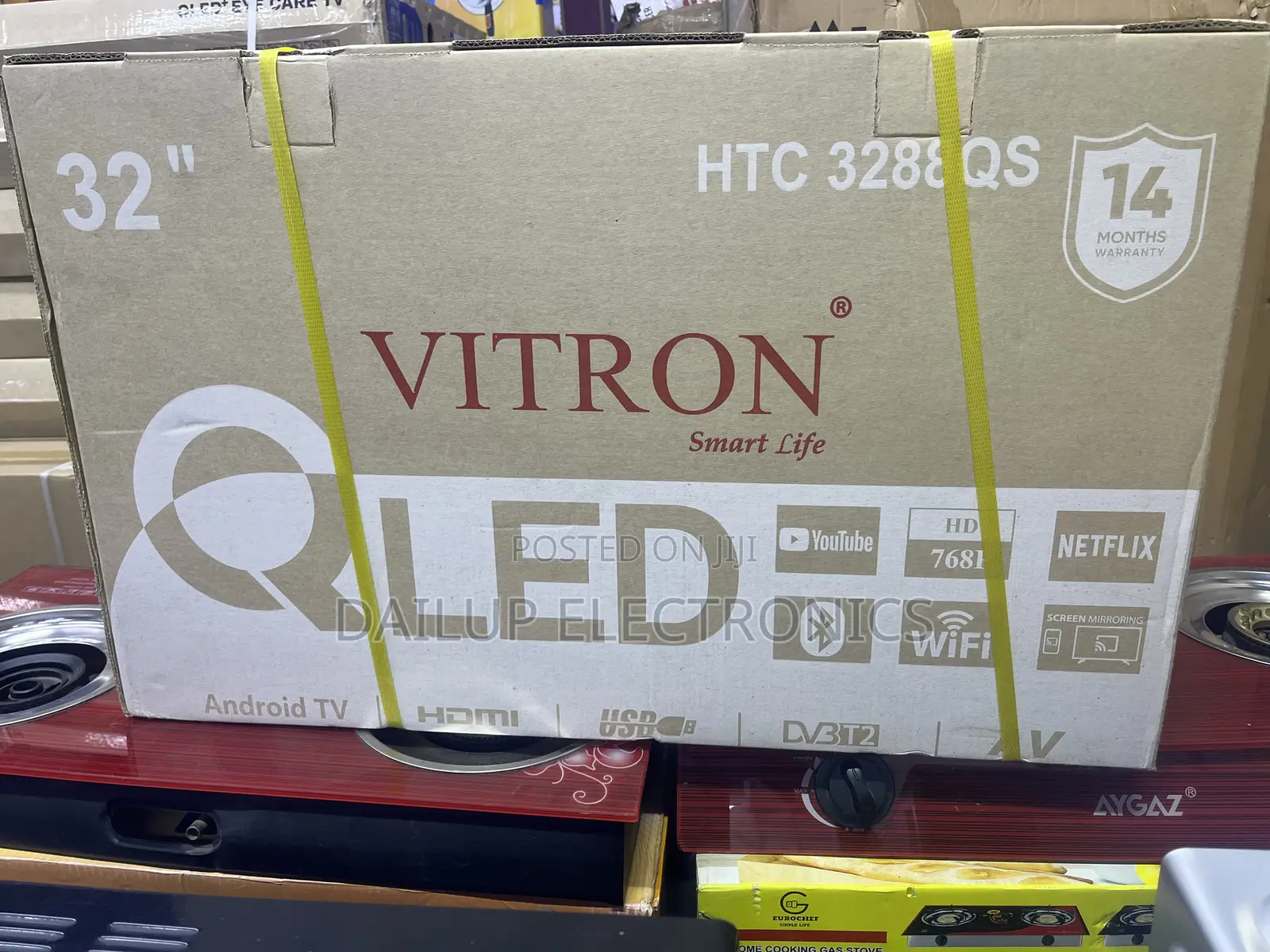 Vitron 32 Inch Smart Android Digital Tv -Htc3268fs With Bluetooth