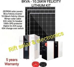 8kva - 10.26kwh Home - School - Office Lithium Off-Grid Solar System - thumbnail 2