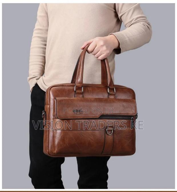 Jeep Baluo Single Pocket Laptop Bag -Light Brown - thumbnail 3
