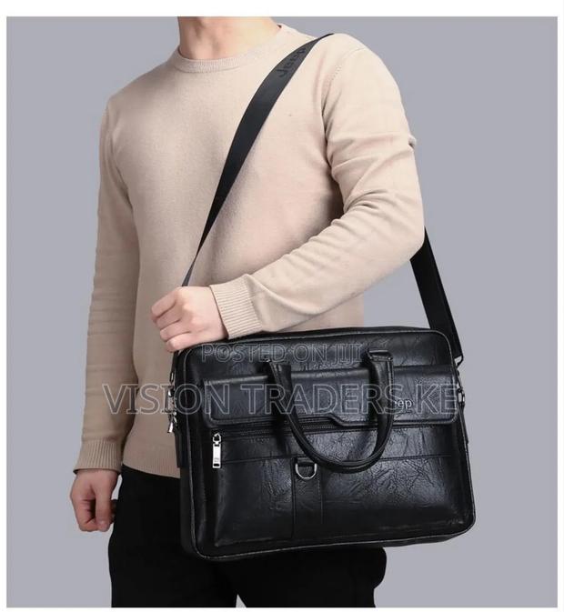 Jeep Baluo Single Pockets Laptop Bag -Black - main view