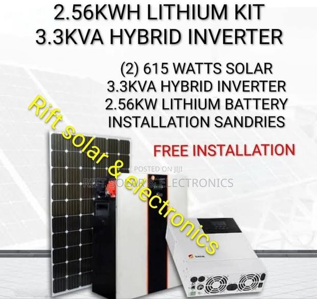 3.3kva - 2.56kwh Lithium Off-Grid Solar Package Home - Office Kit