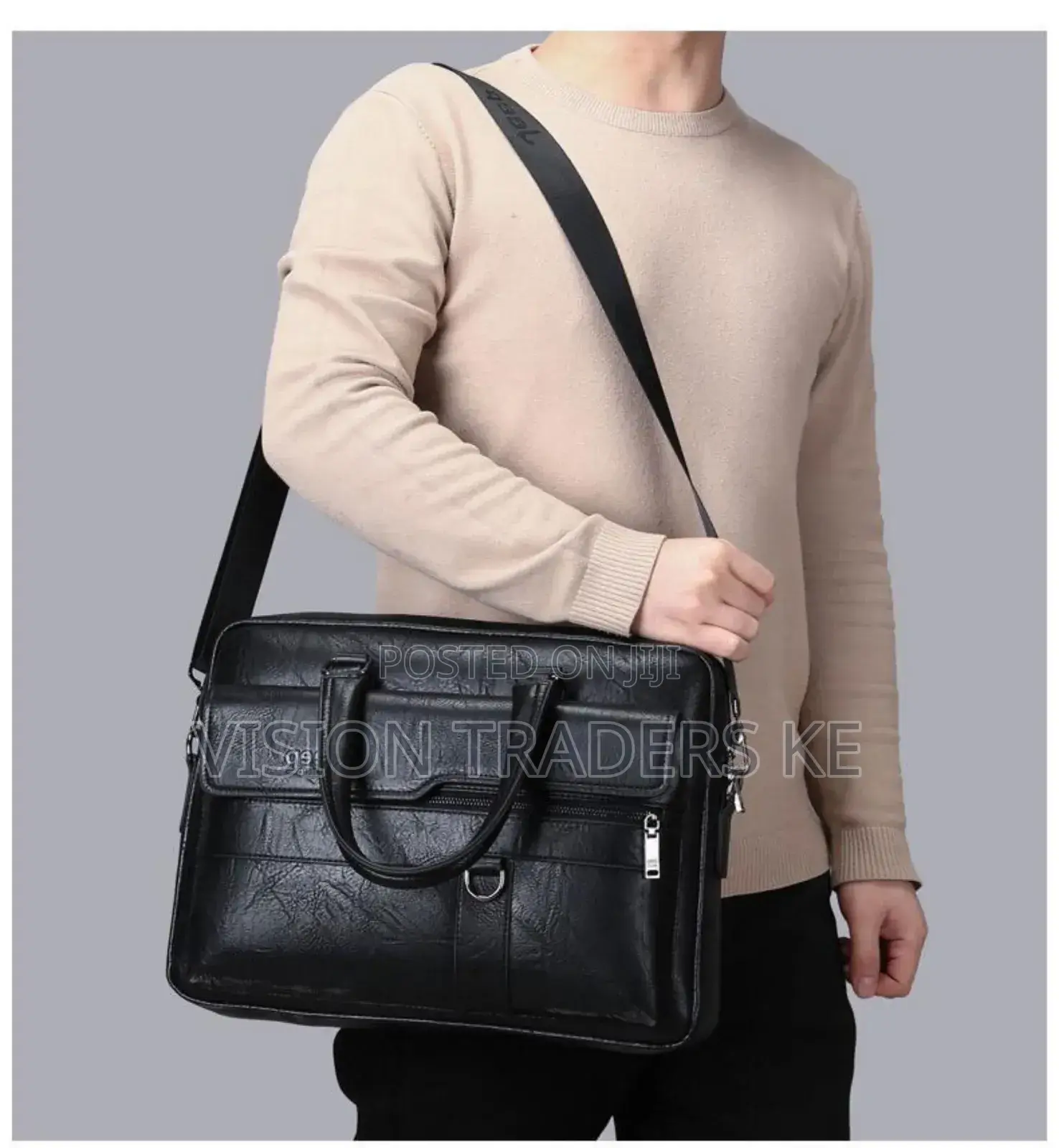 Jeep Baluo Single Pockets Laptop Bag -Black