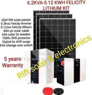 6.2kva - 5.12kwh Off-Grid Lithium System (6)615w Solar Panels - main view