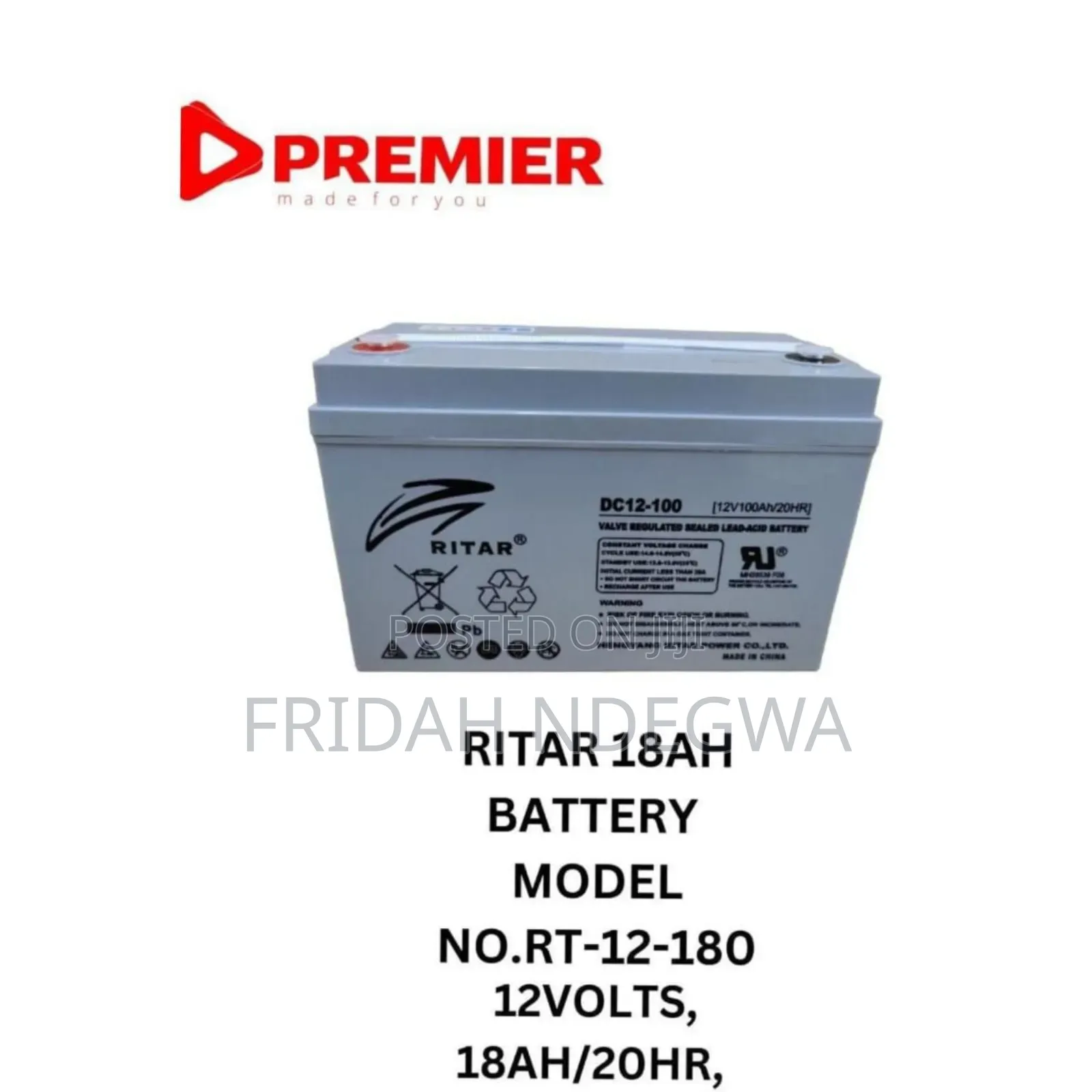 Ritah 18ah Battery