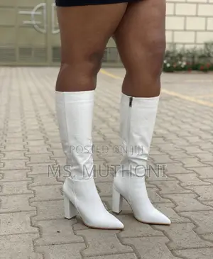 Red Patent Faux Leather Knee-High Boots Size 37-42