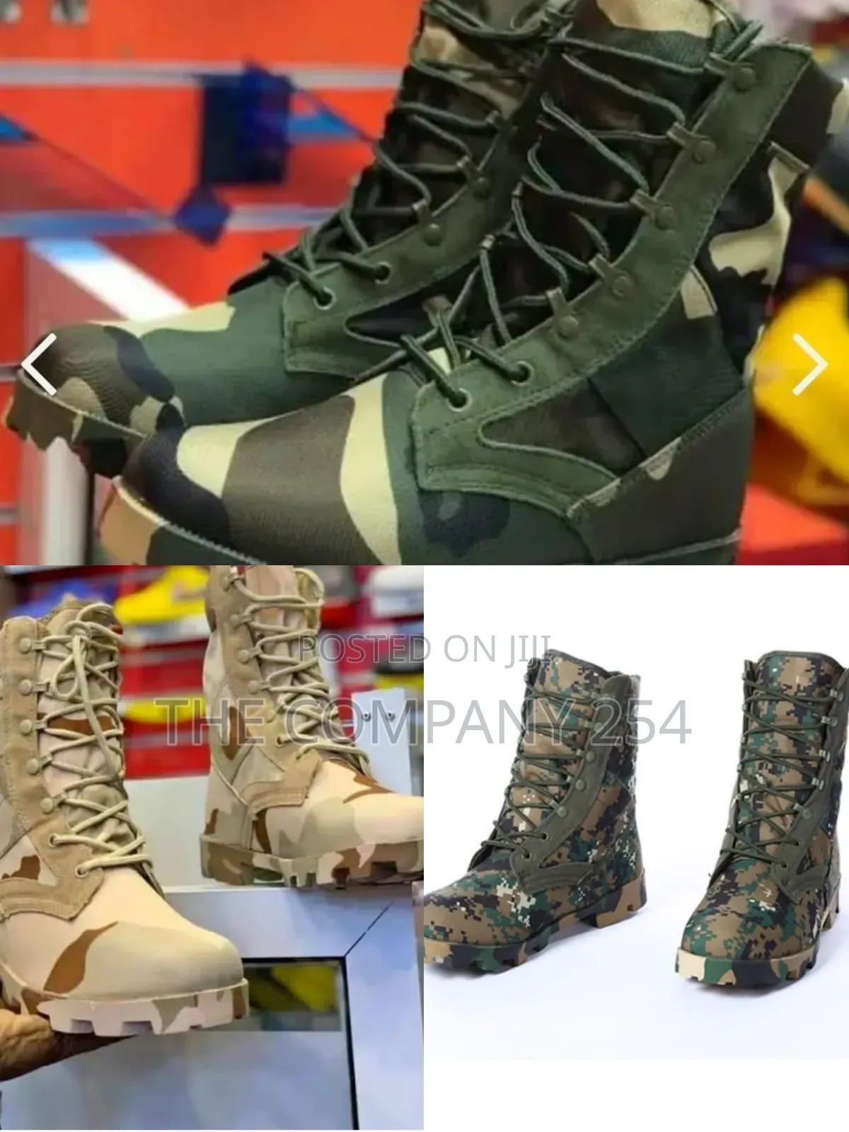 Quality Leather Siwar Camoflage Boot Shoes