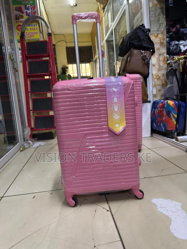 Pink Medium Size Rubber Suitcases Height 60cm - thumbnail 3