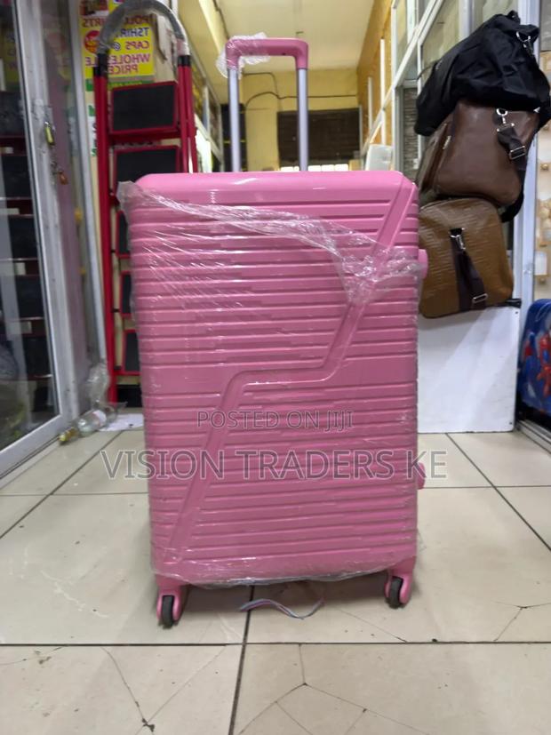 Pink Large Size Rubber Suitcase 
Height 69cm - thumbnail 2