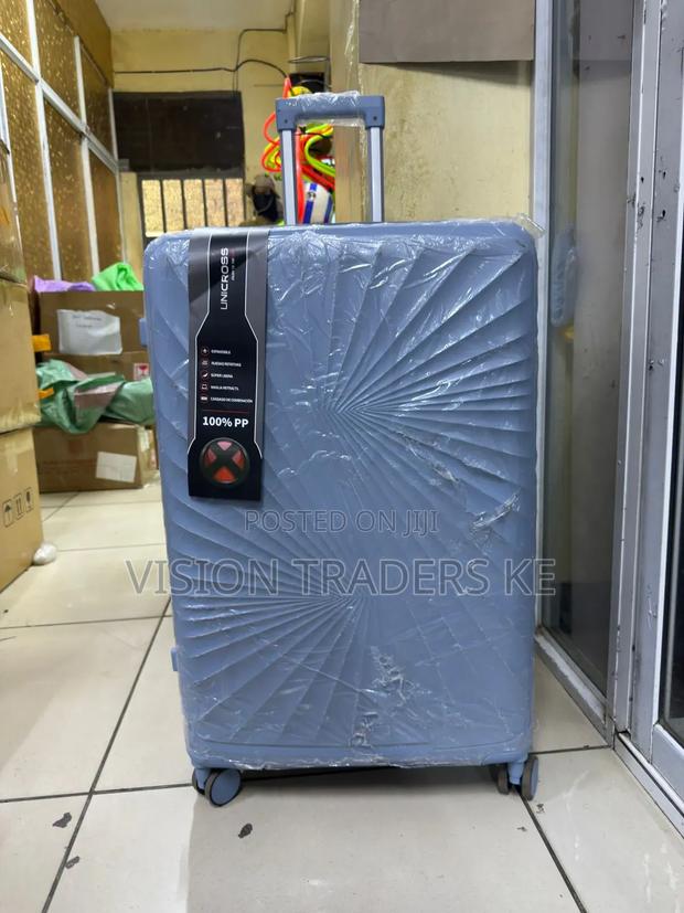 Blue Large Size Rubber Suitcase Height 72cm - main view