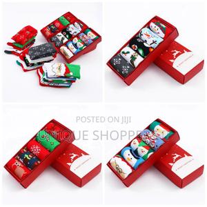 5 PCS Gift Pack Set Christmas Themed Woolen Socks Mid-Tube Socks* - thumbnail 2