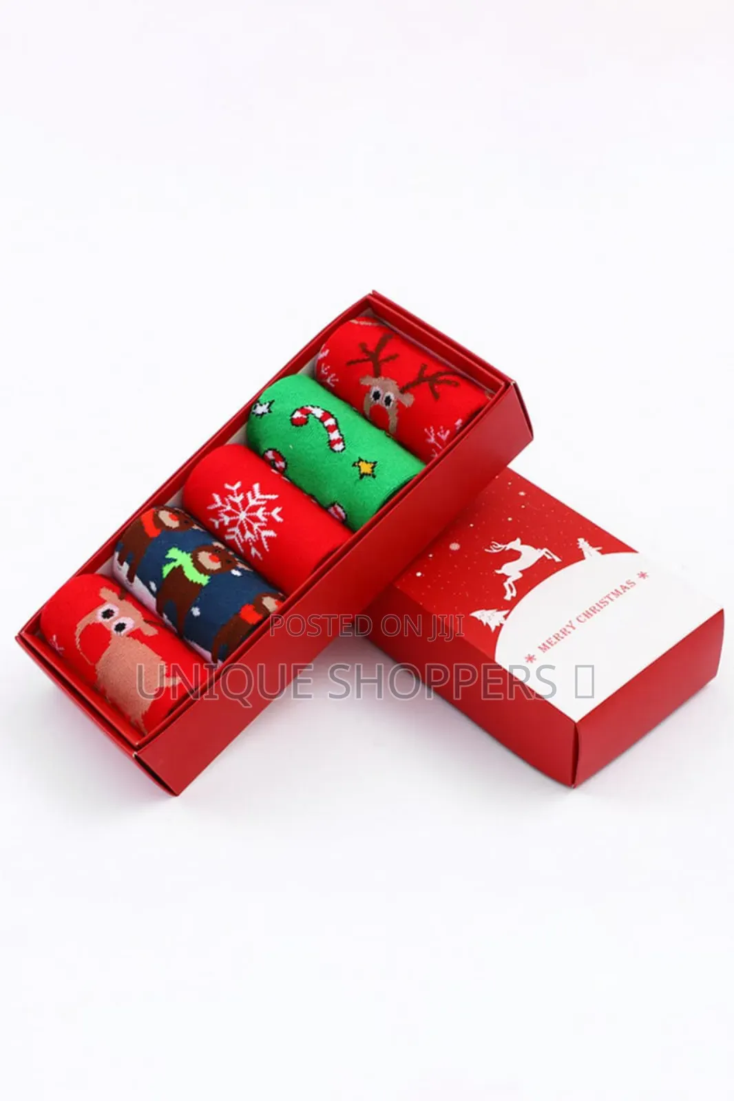 5 PCS Gift Pack Set Christmas Themed Woolen Socks Mid-Tube Socks*