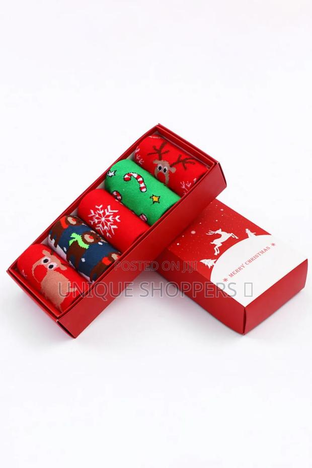 5 PCS Gift Pack Set Christmas Themed Woolen Socks Mid-Tube Socks* - thumbnail 7