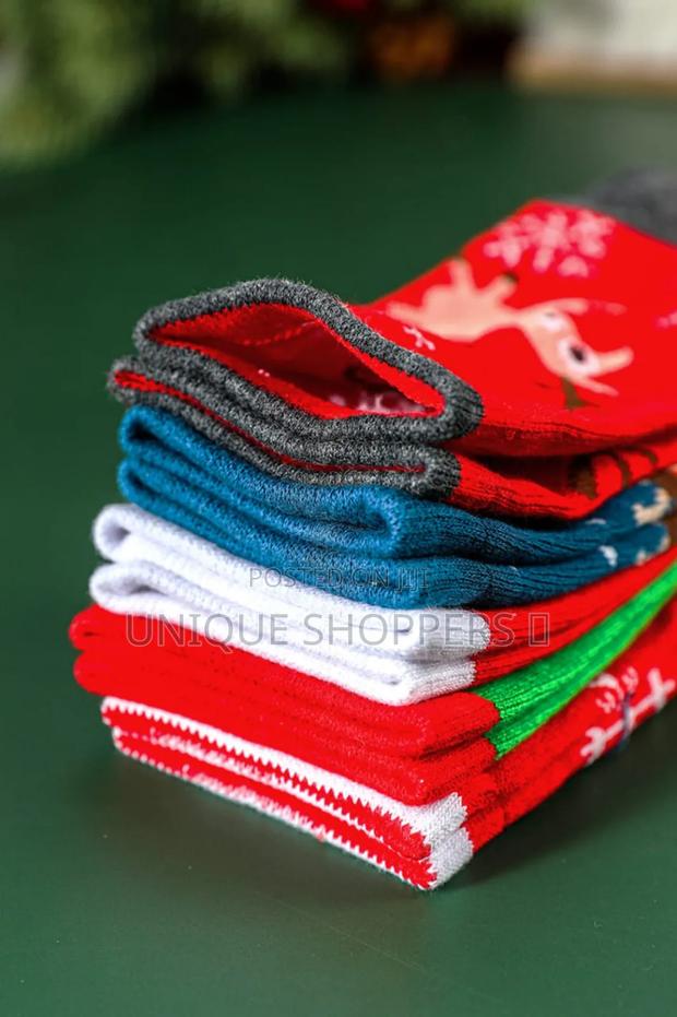 5 PCS Gift Pack Set Christmas Themed Woolen Socks Mid-Tube Socks* - thumbnail 8