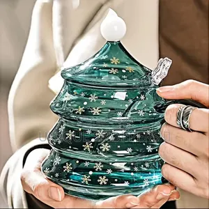 Cute Luxurious Ceramic Santa Claus Christmas Themed Cup Set + Gift Box