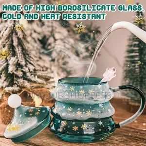 Cute Luxurious Ceramic Santa Claus Christmas Themed Cup Set + Gift Box