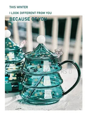 Cute Luxurious Ceramic Santa Claus Christmas Themed Cup Set + Gift Box