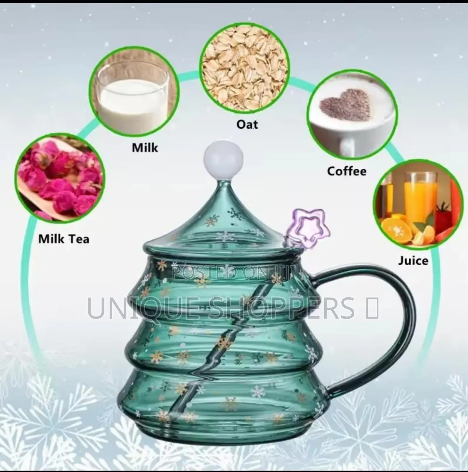 Cute Luxurious Ceramic Santa Claus Christmas Themed Cup Set + Gift Box