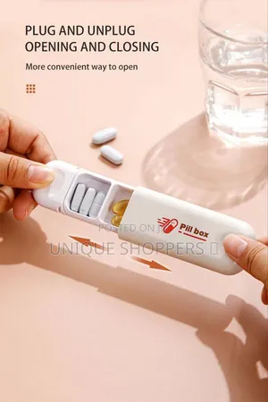 Portable 3 Grid Mini Pill Box With a Loop*