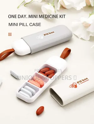 Portable 3 Grid Mini Pill Box With a Loop*