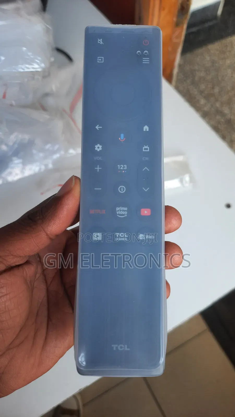 Original TCL V6c Google Tv Voice Remote With Silicone Case+ Batteries