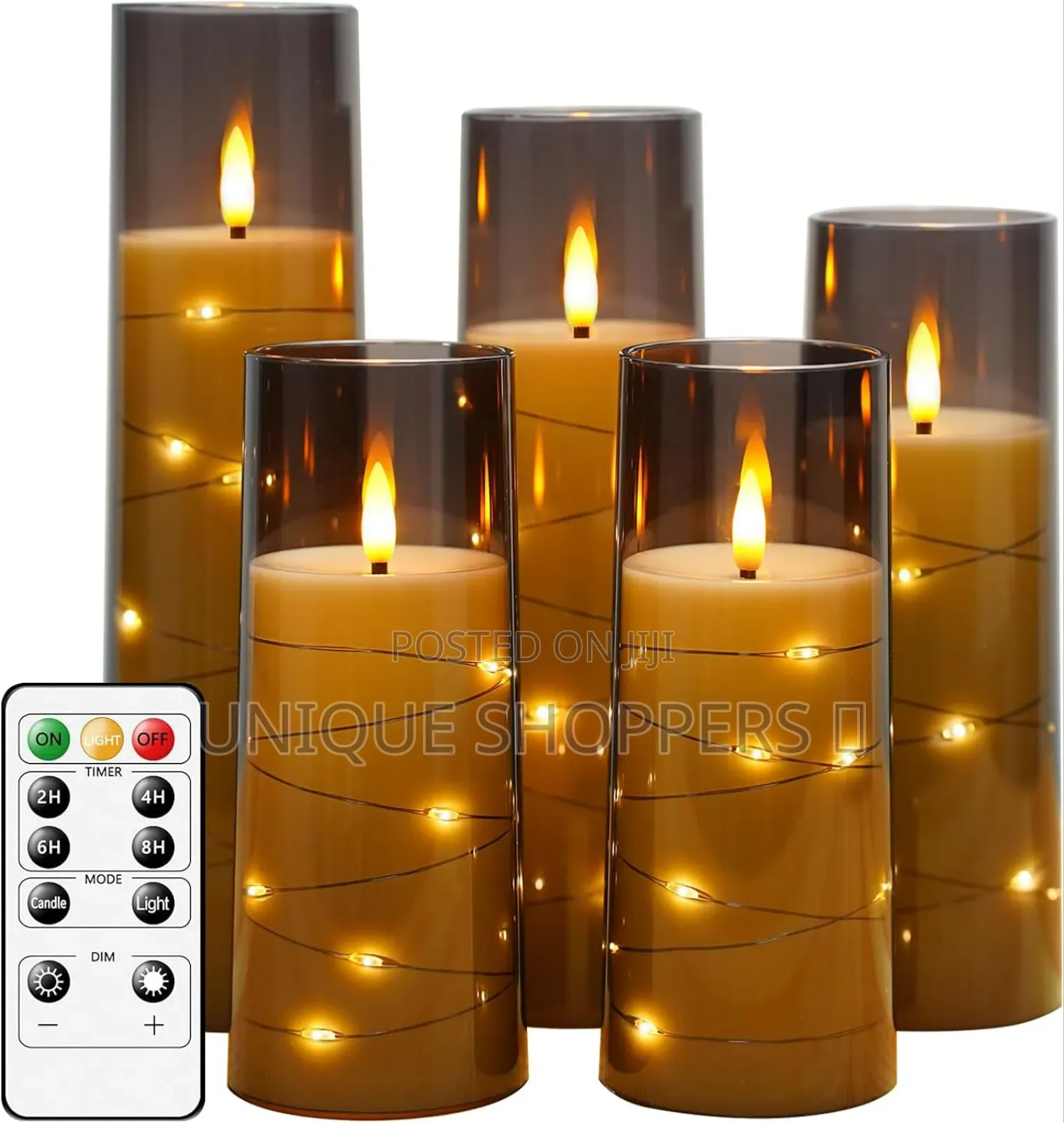 5pcs Flameless Led Candles With String Light* Kshs 4550