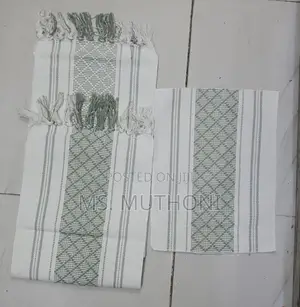 6 PCS Table Mats + Braided Woven Textured Table Runner With Tassels