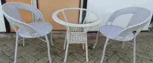 Outdoor Balcony Garden Set Table With 2 Chairs