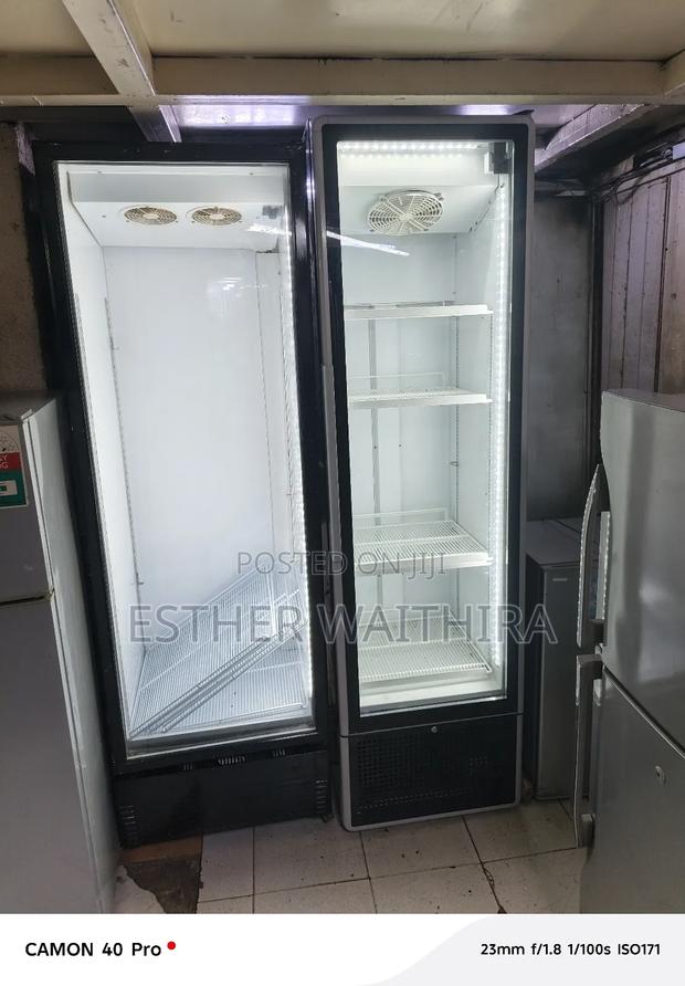 650 Litres Display Fridge Black and White