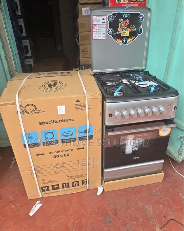 Von 50*60cm 3+1 Standing Cooker Electric Oven -silver Color